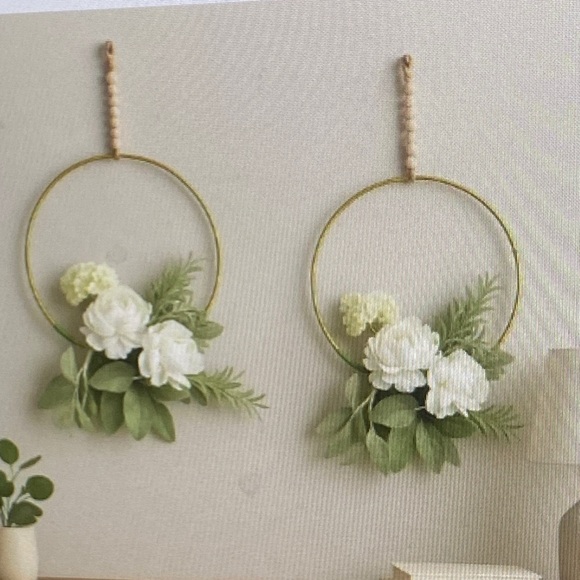 Other - White floral wedding wreath